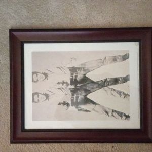 Double exposure picture of Elvis Presley with frame